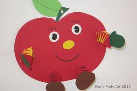 Herbstidee Apfelmannchen Basteln Meinefamilie At Basteln Mit Tonpapier Basteln Herbst Apfel Basteln