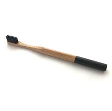 Jet Black Wooden Toothbrush Made Of Sustainable Bamboo Bamboo Toothbrush Wooden Toothbrush Brushing Teeth