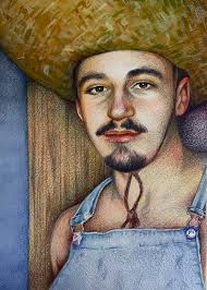 A3 mixed media, one of Scott's flat mates at a party 😀