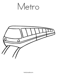 Printable freight train coloring pages. Metro Coloring Page Twisty Noodle