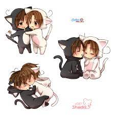 Render Chibi Couple Neko Hybrids Fantasy Png Cutout Image Upload By Shadis Download This Render Chibi Anime Kawaii Chibi Chibi Couple