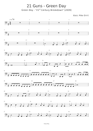 Recommended by the wall street journal. Green Day 21 Guns Bass Chords Sheet Music For Piano Solo Musescore Com