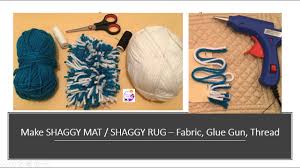 Dj_pinkey was correct that you don't glue the yarn ends when crocheting or knitting. Make Shaggy Mat Shaggy Rug With Hot Glue Gun Method 2 Youtube
