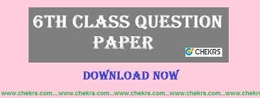 6th Class Question Paper 2021 Half Yearly Annual Exam Sample Paper
