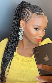 Black Hairstyles Braids For Women Blackhairstyles Feed In Braids Hairstyles Hair Styles Braided Hairstyles