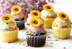 Sprinkle petals with yellow sugar. How To Make Sunflower Cupcakes Recipe On Firstcry Parenting