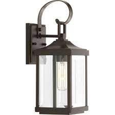 Progress Lighting Gibbes Street Collection 1 Light Antique Bronze 15 1 In Outdoor Wall Lantern Sconce P560021 020 The Home Depot Outdoor Wall Lantern Wall Lantern Outdoor Sconces