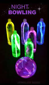 23 Thrilling Glow In The Dark Activities Glow In The Dark Bowling Family Games Outdoor Summer Diy