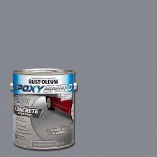 Rust Oleum Epoxyshield 1 Gal Battleship Gray Satin Low Voc Concrete Floor Paint Case Of 2 259429 The Home Depot Painted Concrete Floors Concrete Floors Painted Floors