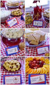 Sock Monkey Party Food In Red Swingin Spinach Dip Monkey Vines Monkey Tails Gorilla Sandwiches Mon Monkey Baby Shower Monkey Party Foods Sock Monkey Party Food