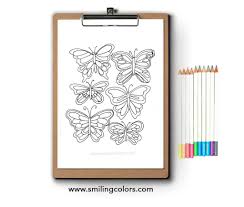 Download and print these butterfly kids coloring pages for free. Printable Butterfly Coloring Page Free Download To Color In Smiling Colors