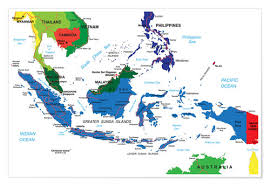 Tauchen in indonesien blue bay divers sahaung tauchresort in sulawesi. Indonesien Politische Karte Vor 2002 Poster Online Bestellen Posterlounge De