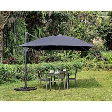 Parasol Deporte Rectangulaire 4x3m Rotatif A 360 Inclinable Mat Aluminium Toile Deperlante En Polyester 250g M2 Gris Achat Vente Parasol Parasol 3x4m Bleu Gris Cdiscount