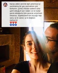 Mor ve ötesi grubunun solisti harun tekin, rengarenk balonlarla süsledikleri mekanda pastasını kesen sevgilisinin fotoğrafını sosyal medyadan yayınlayıp i̇yi ki doğdun yazdı. Guzeller Guzeli Melisa Sozen Ile Rock Muzigin Efsanesi Harun Tekin In Gozlerden Uzak Iliskisi Size Kaldi Mi Boyle Asklar Dedirtecek Onedio Com