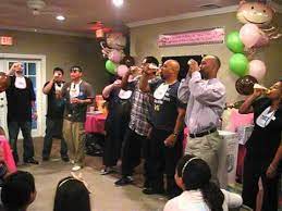 Chugging Beer From Baby Bottle Game At Val S Baby Shower Youtube