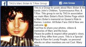 TAG CIC's MARC BOLAN & T-REX WEBSITE