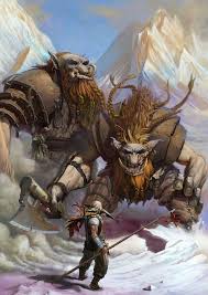 Frosty Mountain Trolls Attack A Trespasser To Their Domain In This Instance They Should Have Left Thi Fantasy Illustration Fantasy Monster Fantasy Creatures