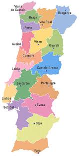 História e geografia de portugal. Mapa De Portugal Con Sus Distritos Gifex