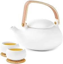 Amazon Com Modern Cup Set Home Kitchen Tea Pots Ceramic Teapot Set Chinese Tea Set