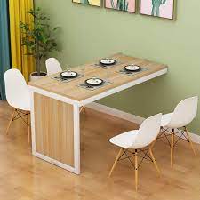 The useful dining table contains a dining room table with 4 sophisticated legs that offer excellent support. Chang Xu Dong Shop Folding Dining Table Wall Mounted Fold Out Convertible Table Mdf Multi Function Home Office Desk Wall Desk Save Space Computer Table Color Natural Buy Online In Samoa At