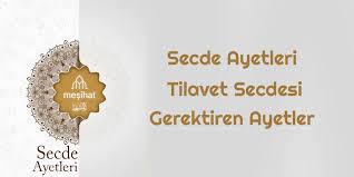 Harflerinin tamamı okunduğu taktirde hem okuyana, hem işitene secde yapmak vacip olur. Secde Ayetleri Tilavet Secdesi Gerektiren Ayetler Mesihat