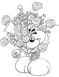 Als je hem leuk vindt mag je hem uitprinten en voor privé doeleinden gebruiken. Bosje Bloemen Peuters Kleurplaat