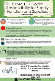 Cpsm 1d1 Social Responsibility For Supply Function And Suppliers
