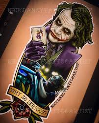 Inktober Day 9 Special Offer 4500kr Neotraditional Joker Heathledger Design Up For Grabs Anyone Must Be Col Joker Tattoo Joker Drawings Joker Artwork