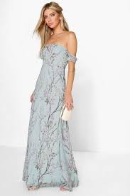 Floral Off The Shoulder Maxi Dress Boohoo Australia Maxi Dress Long Sleeve Maxi Dress Maxi Dresses Uk