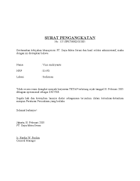 Ditetapkan di bandar lampung pada tanggal 10 aril 2019. Surat Pengangkatan