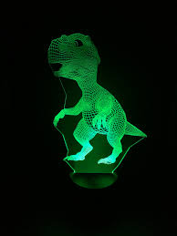 Dinosaur T Rex 3d Led Night Lights Auto Color Changing Lamp That Kids And Big Kids Love 3 Trex Dinosaur Gi Led Night Light 3d Led Night Light Dino Lamp