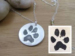 Personalized Silver Paw Print Necklace Etsy Paw Print Necklace Paw Print Dog Jewelry