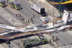 Investigation of march 15, 2018 pedestrian bridge collapse at florida international university, miami, fl a pedestrian bridge under construction collapsed and fell over the sw 8th street near sw 109th avenue in miami, florida. Death Toll Rises To Six After New Pedestrian Bridge Collapses Near Miami Crushing Cars Underneath The Washington Post