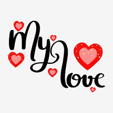 My Love Text With Hearts Vector And Png In 2020 Love Text Love Yourself Text Clip Art