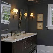Small brown and white bathroom. Dark Chocolate Walls Design Ideas
