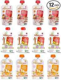Amazon Com Happy Baby Organic Baby Food Stage 3 Hearty Meals Variety Pack 4 Oz Pouches 12 Count Chicken Turkey And Beef W Vegetable And Quinoa Baby