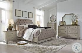 Welcome family and friends to gather around the lettner counter height dining table set with bench. Lettner Light Gray Panel Bedroom Set Bedroom Sets Queen Bedroom Panel Upholstered Panel Bed
