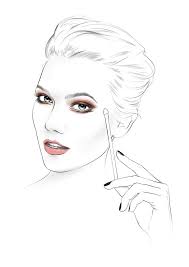 Face Chart Facechart Facewoman Loreal Cosmetics Beauty Makeup Girl Karlie Kloss Prepared For L Orea Face Chart Makeup Logo Design Figure Drawing Models