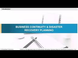 Business Continuity And Disaster Recovery Planning Cissp Online Training Certification Youtube