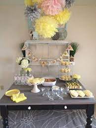Pink Yellow Gray Baby Shower Baby Shower Yellow Grey Baby Shower Pastel Baby Shower