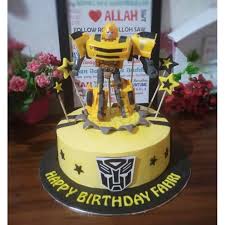Disain dan ukuran bisa disesuaikan dengan keinginan anda. Kue Ultah Transformers Bumblebee Bee Cake Transformers Kue Ultah Anak Laki Laki Shopee Indonesia