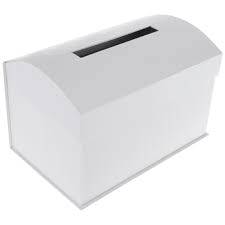 So the uninvited guest walked in, tucked the gift card box under his arm, and walked back out. White Wedding Card Box Hobby Lobby 150300