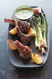 Grilled Lamb Chops With Kefir Verde Sauce Grilled Lamb Lamb Chops Grilled Lamb Chops