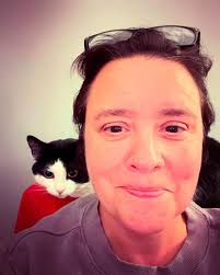 Saturday morning. Up early, damn fine cup of coffee, podcast, cat perched 