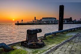 Sonnenuntergang Am Alten Vorhafen Geniusstrand De Wilhelmshaven Hafen Sonnenuntergang