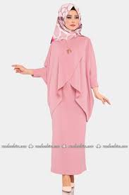 Modaselvim Kombin Yarasakol Uclu Kombin Mdp5075 Pudra The Dress Elbise Kadin Giyim