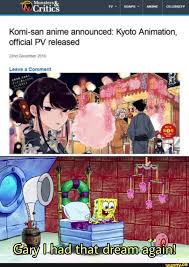 Komi San Anime Announced Kyoto Animation Official Pv Released Leave A Comment Ifunny 古見さんは、コミュ症です by oda tomohito (オダ トモヒト). komi san anime announced kyoto