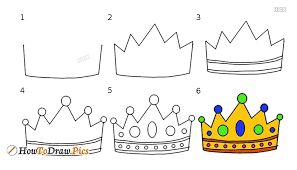 Crowns come in all sorts of different types, but we decided to choose the most classic, so we need to depict just such a geometric figure. How Do You Draw A Princess Crown Howtodraw Pics