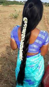 Longhair Girl With Jasmine Flower Indian Long Hair Braid Braids For Long Hair Long Indian Hair
