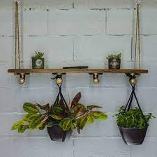 Modern Industrial Plant Holder Hanging Shelf Wall Planters Indoor Plant Pot Diy Hanging Wall Planters Indoor